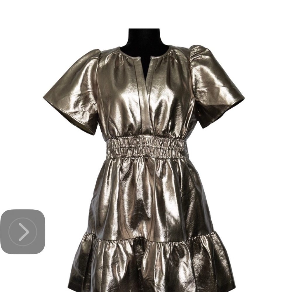 Anthropologie metallic above the knee dress